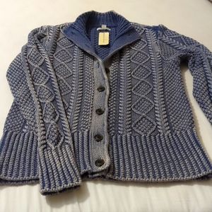 LL Bean Signature Fisherman Sweater Cardigan